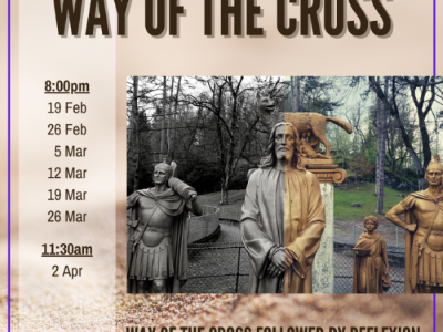 Way of the Cross followed by Reflexion - Fridays in Lent beginning 19 Feb 2021